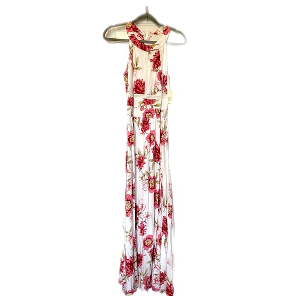 Rebecca Elliot NWT floral/white maxi dress size small - Picture 1 of 6